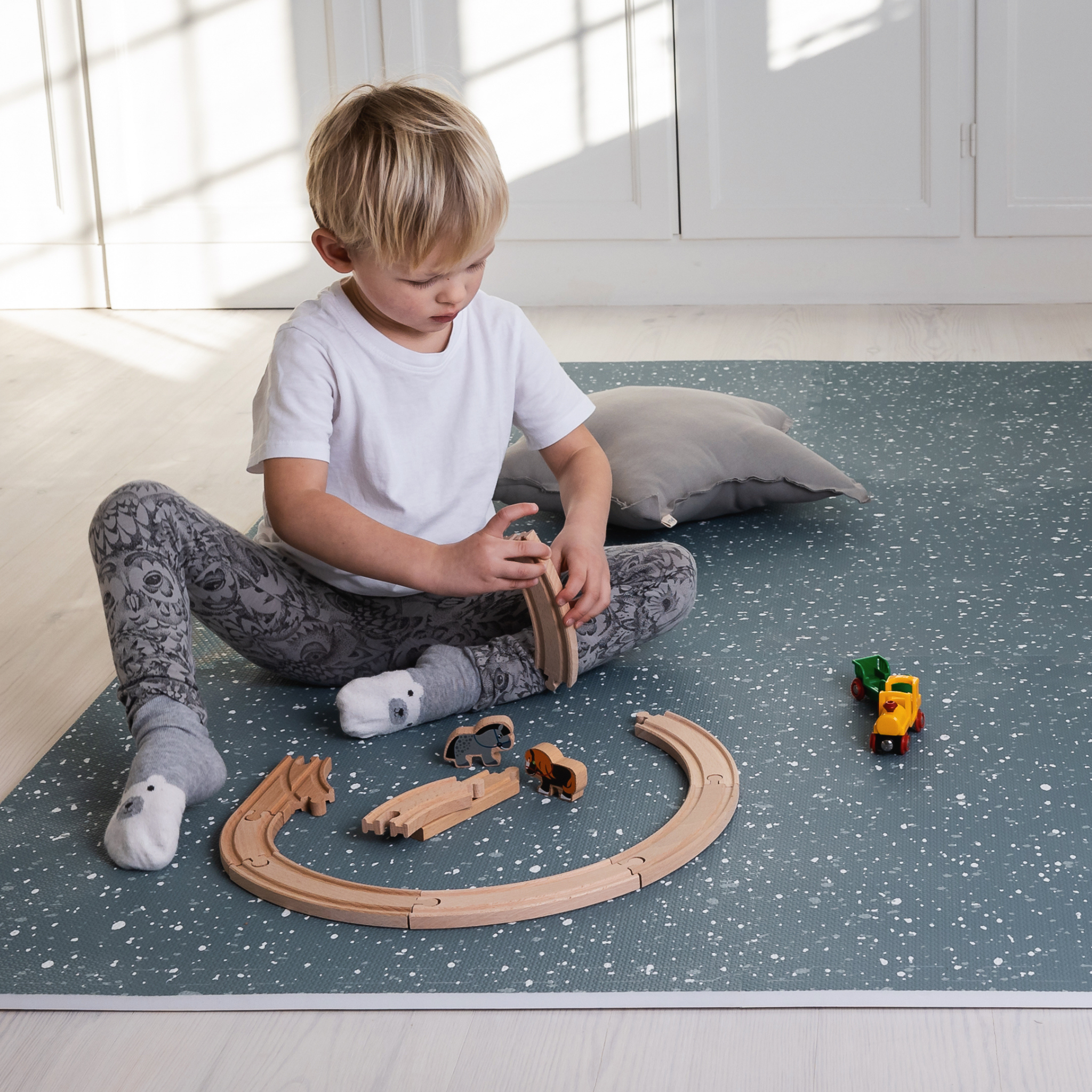 Terrazzo Play Mat Misty Blue