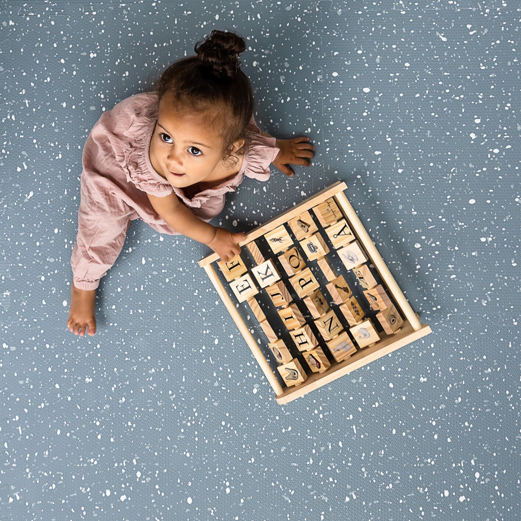 Terrazzo Play Mat Misty Blue